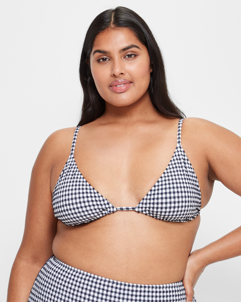 Seersucker Triangle Bikini Swim Top Target Australia