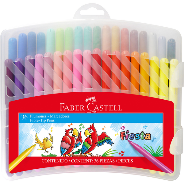 Faber Castell Fiesta Fibre Tip Colour Marker 36 Pack Target Australia