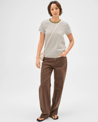 White Deep Moss Stripe