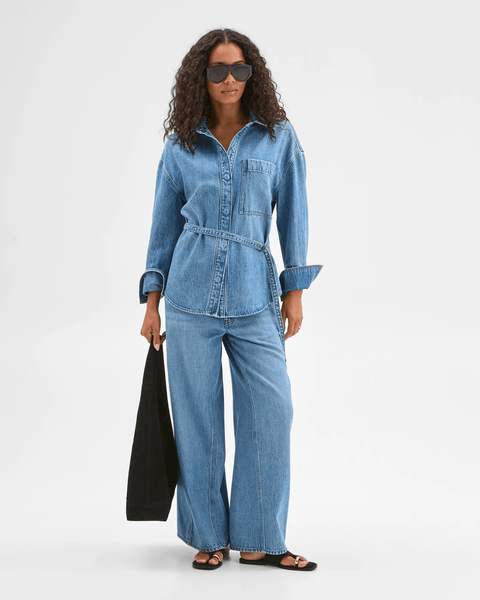 Belted Denim Shacket | Target Australia