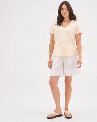 Butter Lemon/White Stripe