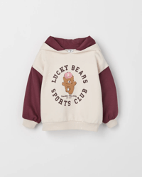 Lucky Bear Burgundy/Cream