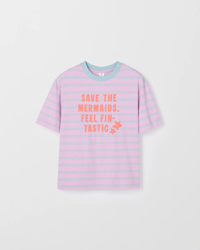 Mermaid Text Stripe Purple