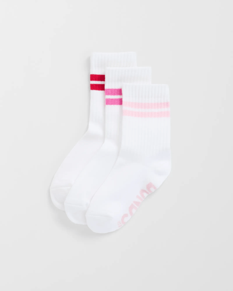Bonds 3 Pack Cushioned Stripe Crew Socks | Target Australia