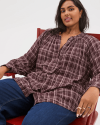Chocolate Plum Check