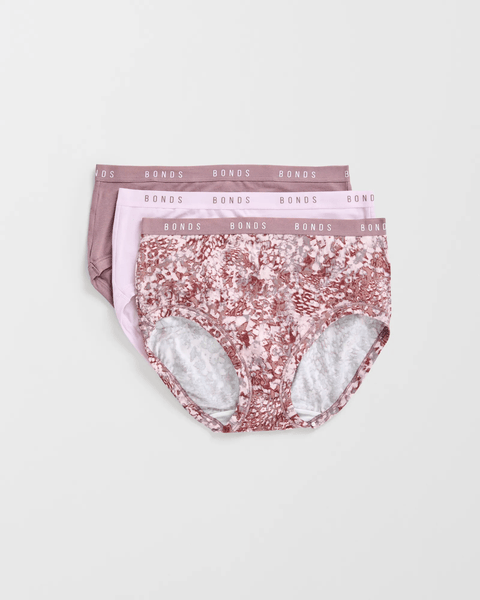 Bonds 3 Pack Cottontails Full Briefs - Wild Hide/Dusty Lavender/Wildest ...