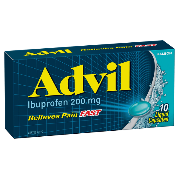 10 Pack Advil Ibuprofen Liquid Capsules 200mg | Target Australia