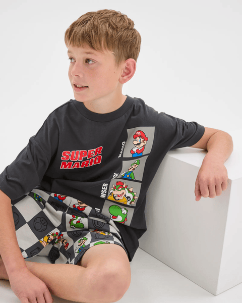 Super Mario Australian Cotton Older Boys Oversized Knit Pyjama Set ...