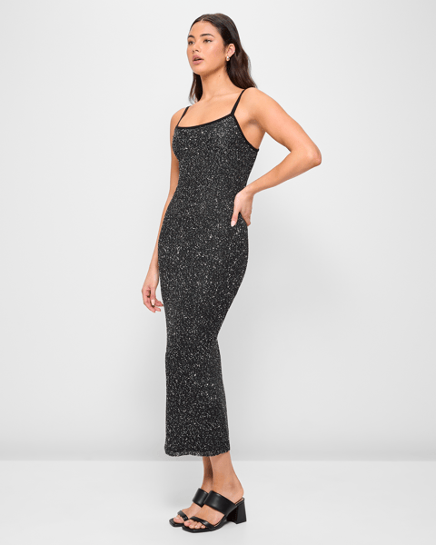 Strappy Knit Sequin Dress - Lily Loves