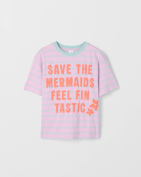 Mermaid Text Stripe Purple