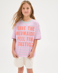 Mermaid Text Stripe Purple