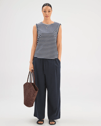 Ink Navy White Stripe