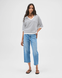 Ink Navy White Stripe