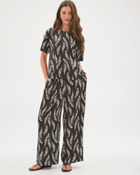 Black Leaf Print