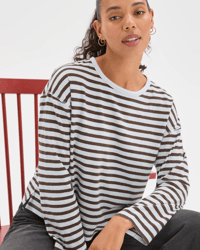 Sky Blue/Coffee Bean Stripe