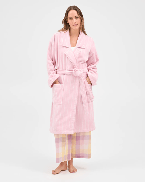 Australian Cotton Towelling Robe - Pink Stripe | Target Australia
