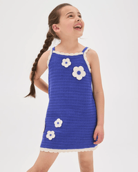 Blue Floral Applique