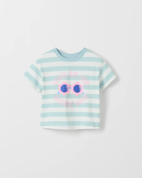 Blue White Stripe AOP