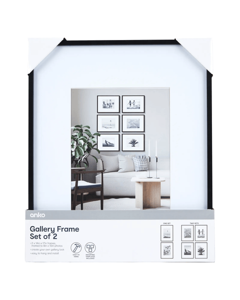 Anko Set of 2 Gallery Frame - Black | Target Australia