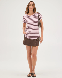 Pink Rose/Merlot Stripe