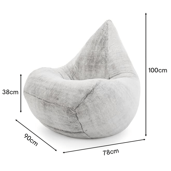 Grey Faux Fur Bean Bag Anko Target Australia