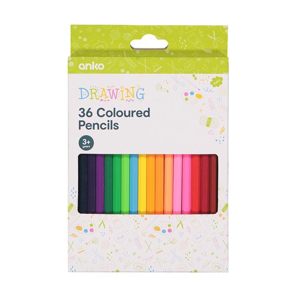 Colour Pencils, 36 Pack - Anko