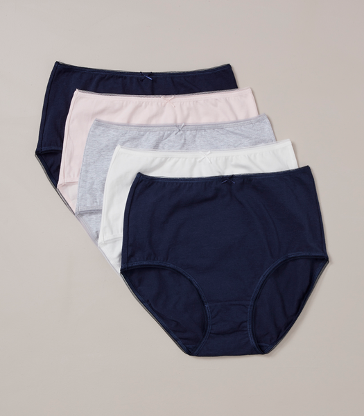 Comfort Choice Women's Plus Size Stretch Cotton Brief 5-pack : Target