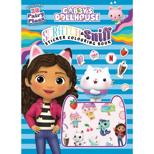 Gabby's Dollhouse Scratch & Sniff Sticker Colouring Book Target