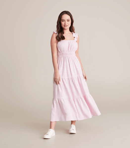 Dannii Minogue Petites Linen Blend Ruffle Strap Maxi Dress Target
