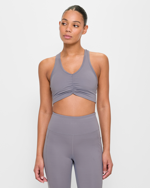 Active Studio Soft Ruched Plunge Crop Top | Target Australia