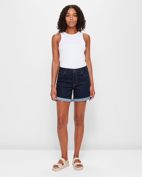 Classic Roll Cuff Denim Shorts