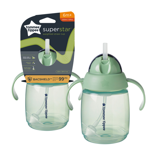 Tommee Tippee Superstar Weighted Straw Cup for Toddlers, 6 months+, 10oz,  Shake and Spill-Proof, Ant…See more Tommee Tippee Superstar Weighted Straw