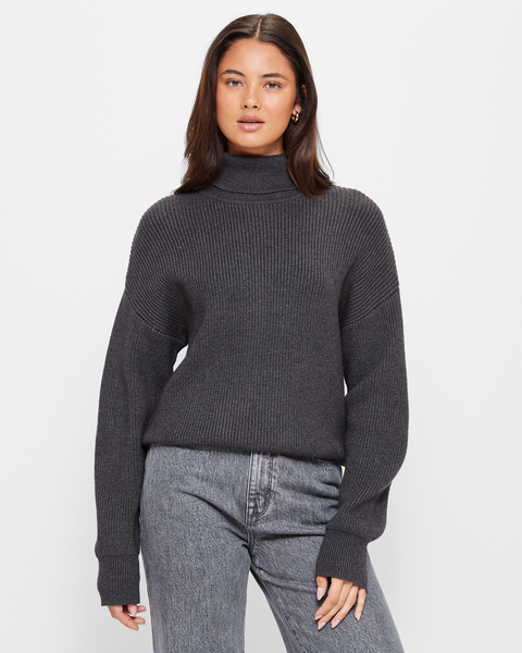 High Neck Slouchy Knit Jumper - Lily Loves | Target Australia