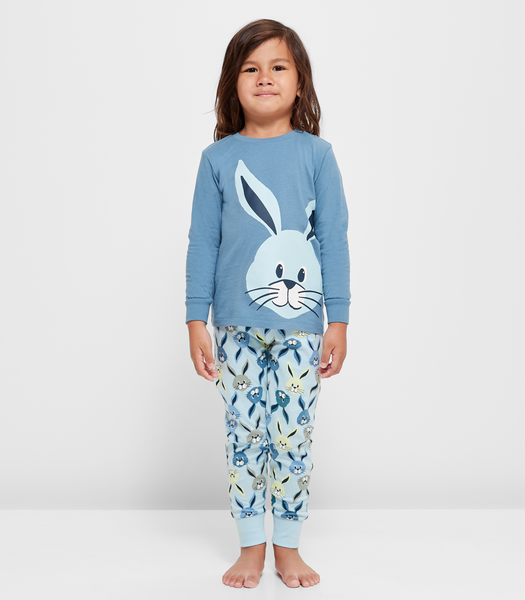 Pajamas - Blue Print Squirrel 100% Organic cotton Baby – Bonton Paris