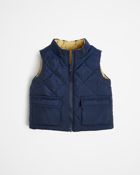 Baby Reversible Puffer Vest | Target Australia