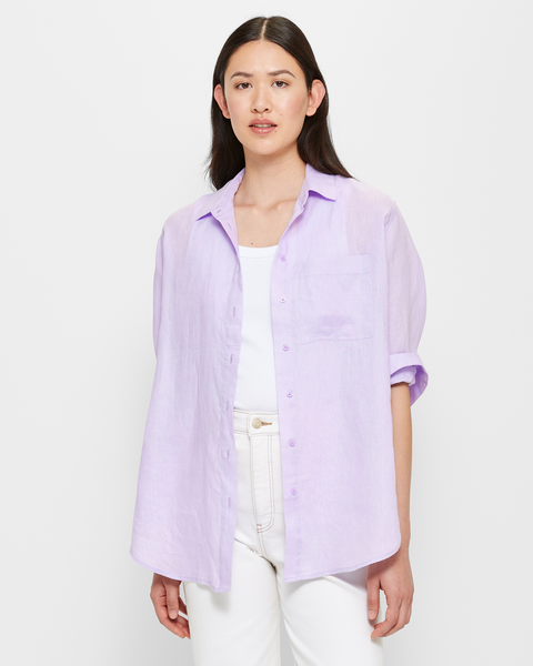 European Linen Long Sleeve Shirt | Target Australia