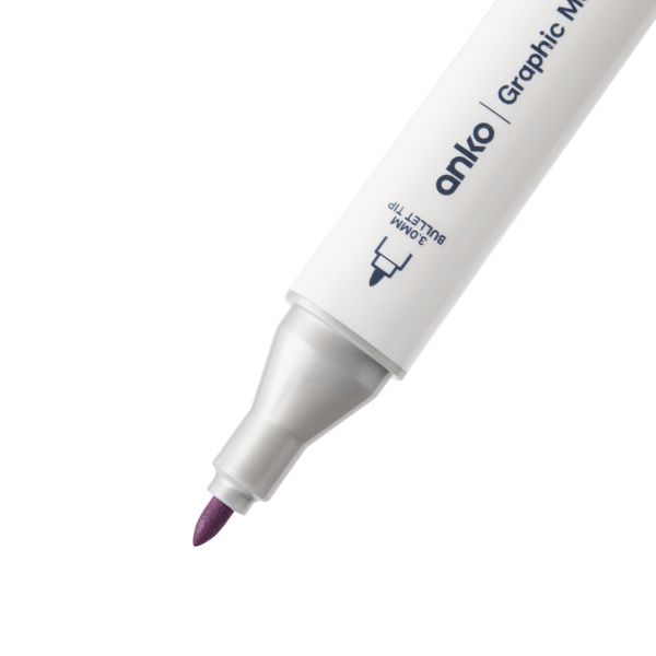 Anko Graphic Markers Dual Tip Graphic Markers, 12 Pack Anko