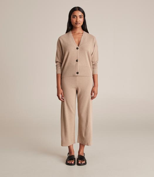 Linen Blend Lounge True Knit Crop Pants Target Australia