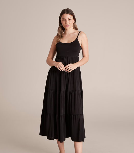 Preview Tiered Slip Maxi Dress | Target Australia