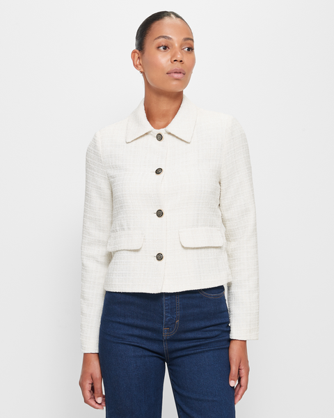 Tweed Cropped Blazer - Preview | Target Australia