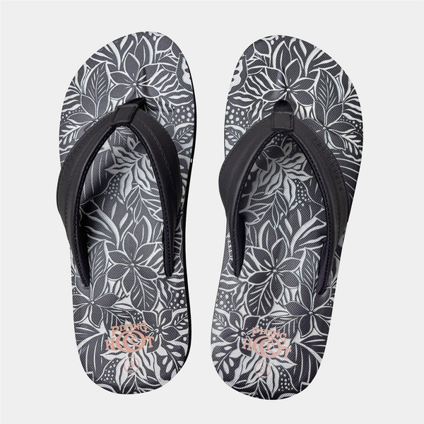 Piping Hot Womens Thongs - Tropical Floral Black | Target Australia