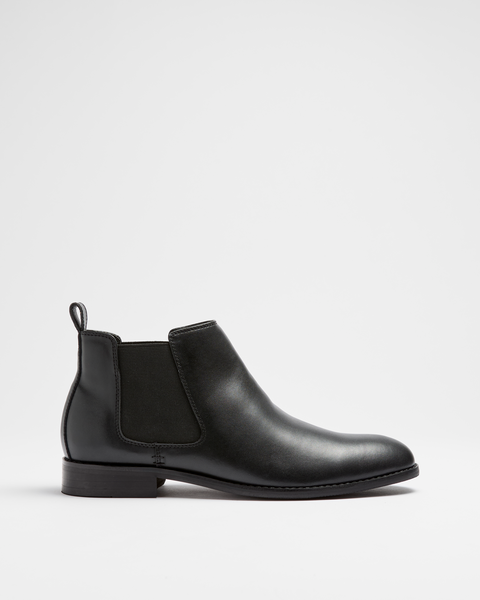 Mens Leather Chelsea Boots - James - Black | Target Australia