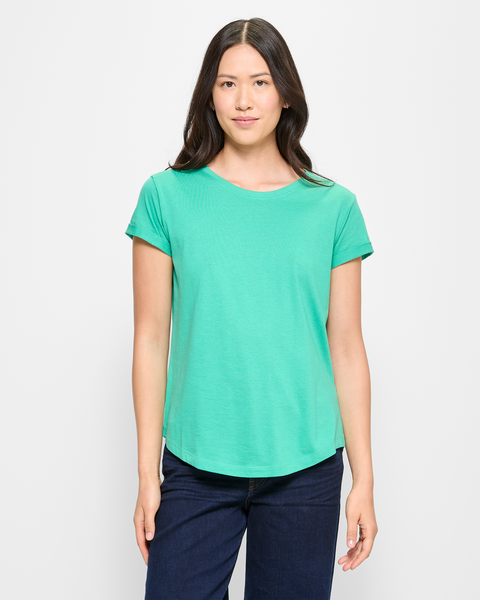 Cotton/Modal Relaxed Crew T-Shirt | Target Australia