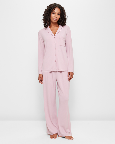 Soft Comfort Full Length Ribbed Pyjama Set | Target Australia