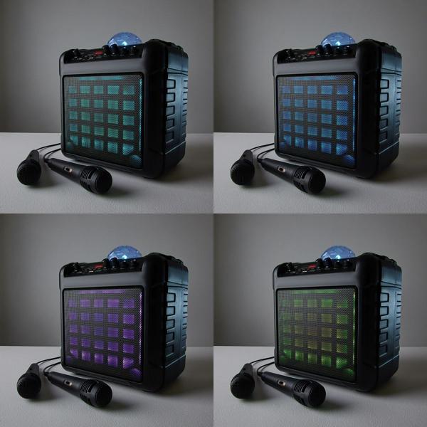LED Karaoke Party Speaker with 2 Microphones Anko Target Australia