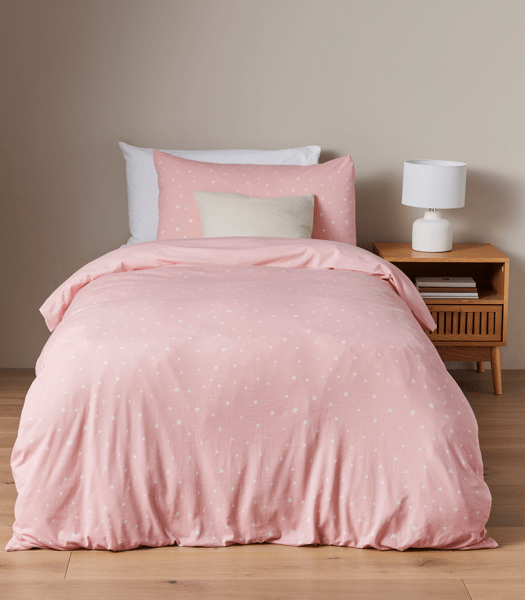 Coda Stars Jersey Kids Quilt Cover Set Pink Target Australia