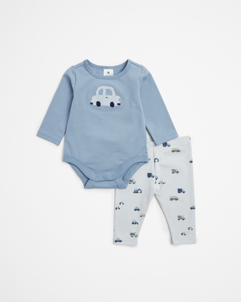 Baby Organic Cotton Bodysuit and Leggings 2 Piece Set Cars Target