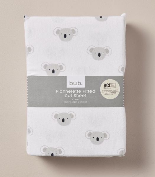 bub. Flannelette Fitted Cot Sheet Target Australia