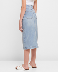 Mid length denim skirts target sale