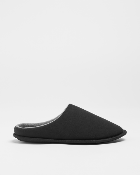 Mens Slipper Scuff - Drew - Black | Target Australia